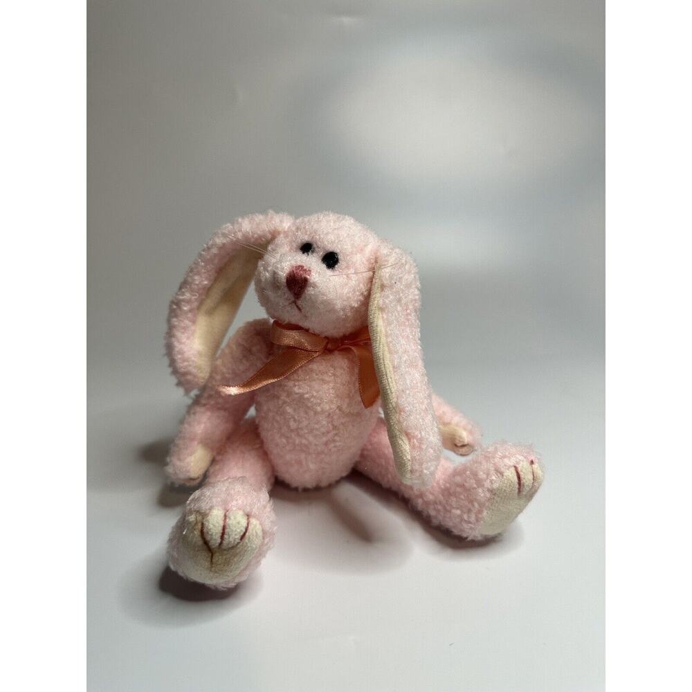 BBOT Strawbunny BUNNY RABBIT pink Ty attic treasures plush vintage jointed